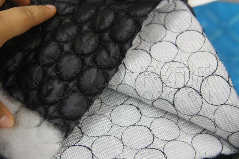 绗棉加工 全涤 梭织服装面料